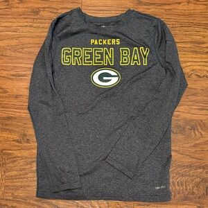 NFL Packers Green Bay Long Sleeve Tee - Dark Gray